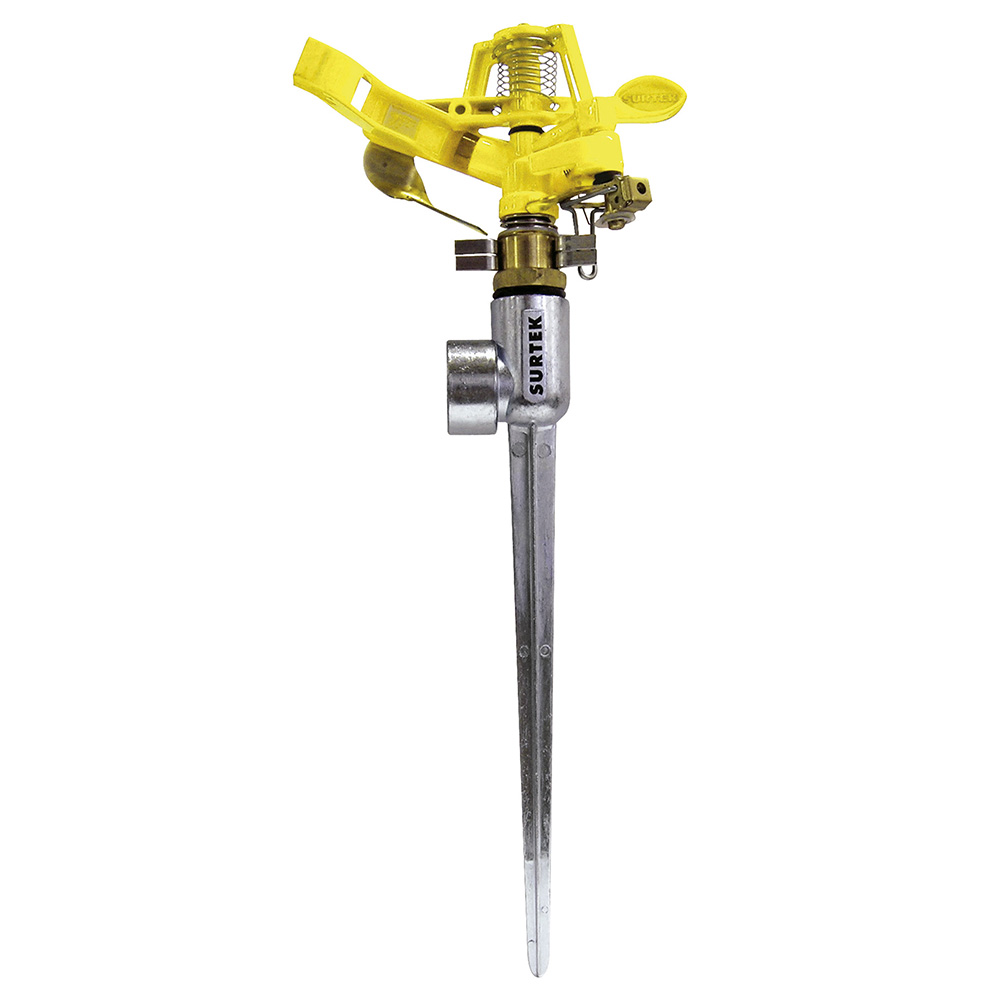 Aspersor metálico regulable por pulsación 3/4" GHT 1 vía, Surtek