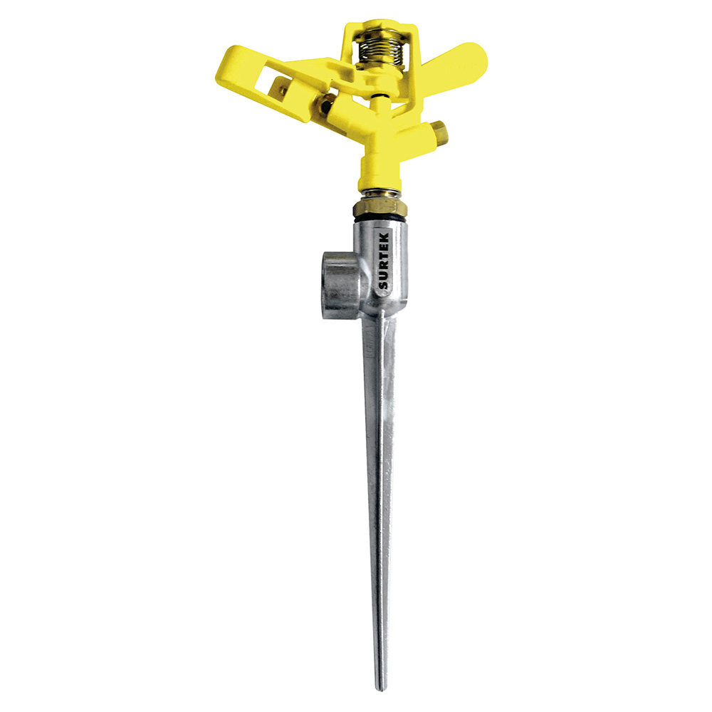 Aspersor metálico regulable por pulsación 3/4" GHT 1 vía, Surtek
