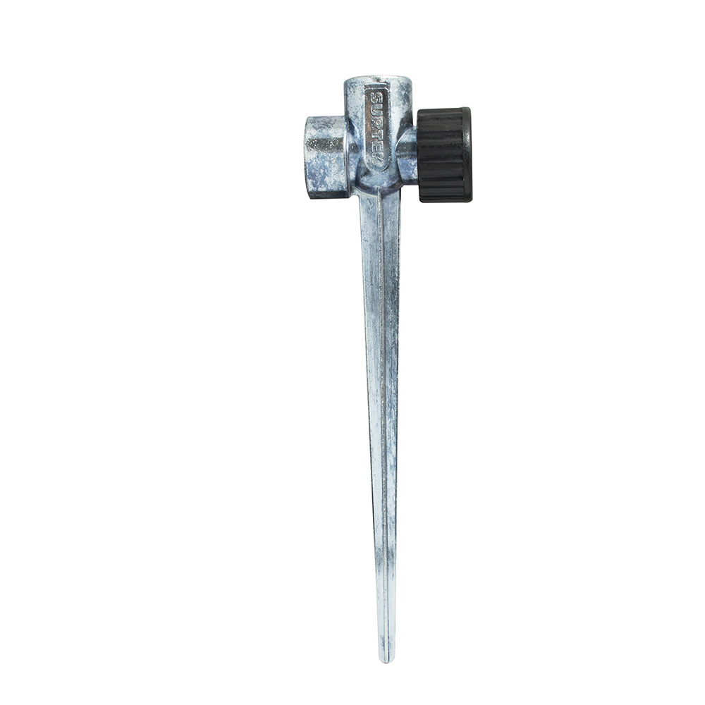 Estaca metálica universal para aspersor 11", 2 vías, Surtek