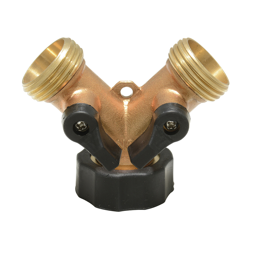 Adaptador para manguera de riego en "Y" de bronce 11 x 7 cm, Surtek
