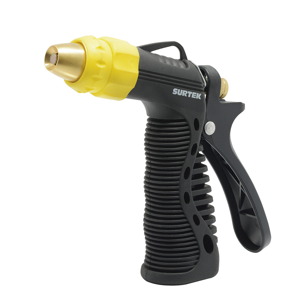 Pistola para riego con recubrimiento de PVC con boquilla metálica regulable 3/4" GHT, Surtek