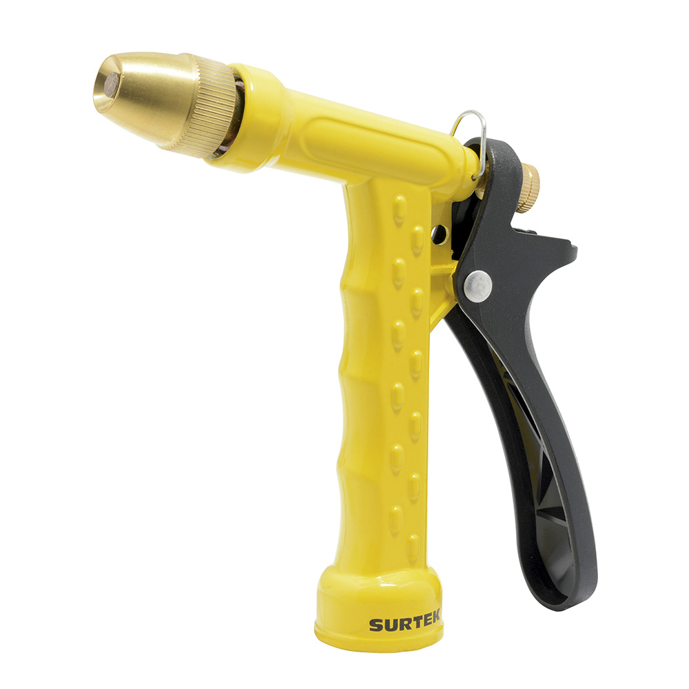 Pistola para riego metálica con boquilla regulable 3/4" GHT, Surtek