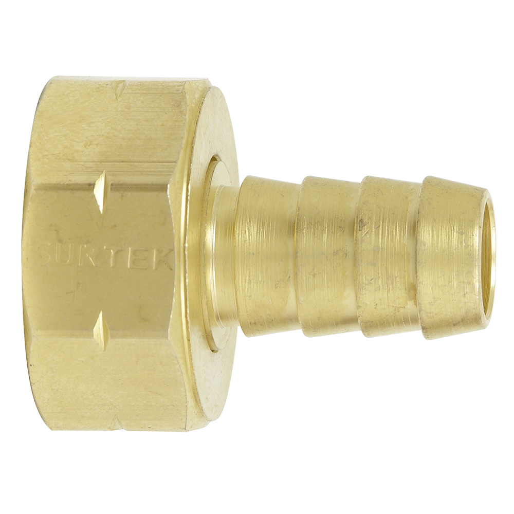 Conector para manguera de riego de latón, 1/2" macho, Surtek