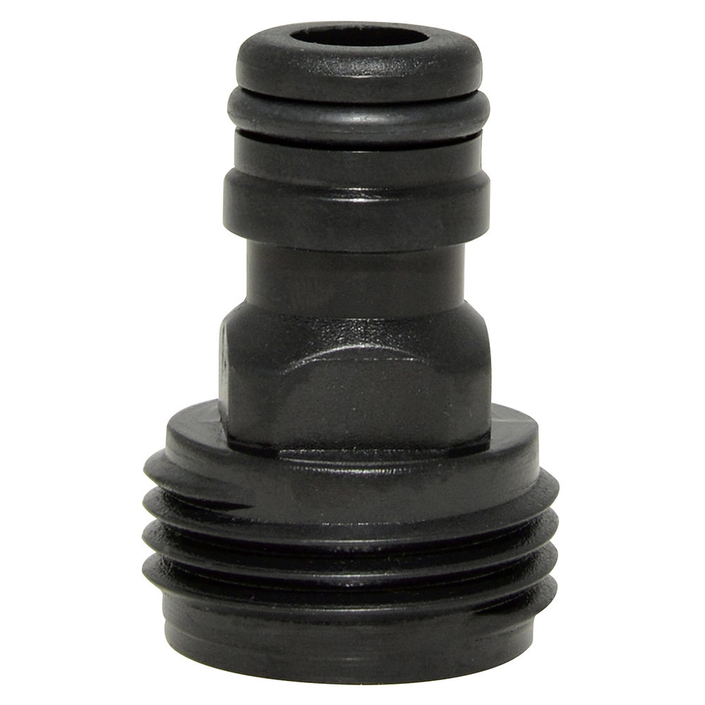 Conector para manguera de riego con sistema click 3/4" macho, Surtek