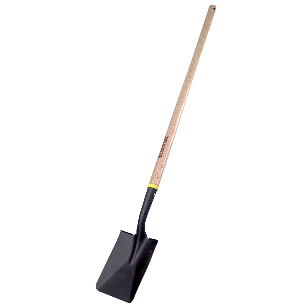 Pala con mango largo de madera, cuadrada, Surtek