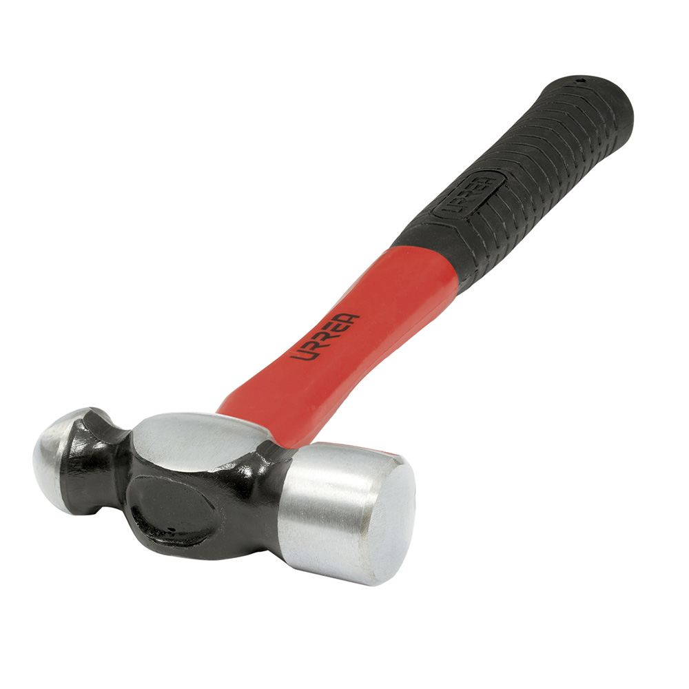Martillo maquinado de bola con mango de fibra de vidrio largo de 13", 8 oz, Urrea