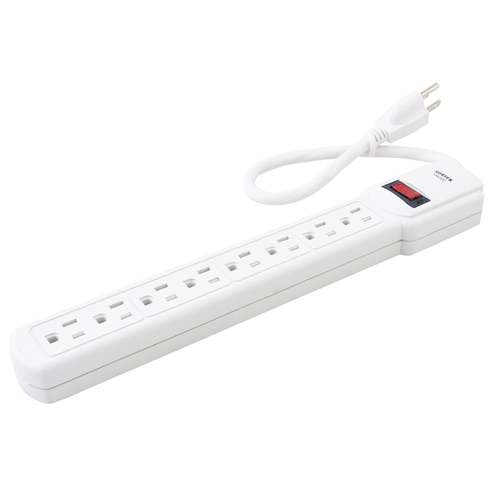 Multicontacto 7 entradas cable 30 cm, Surtek
