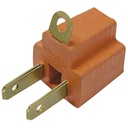 Adaptador clavija de aterrizado a polarizado PVC, 2 piezas, Surtek