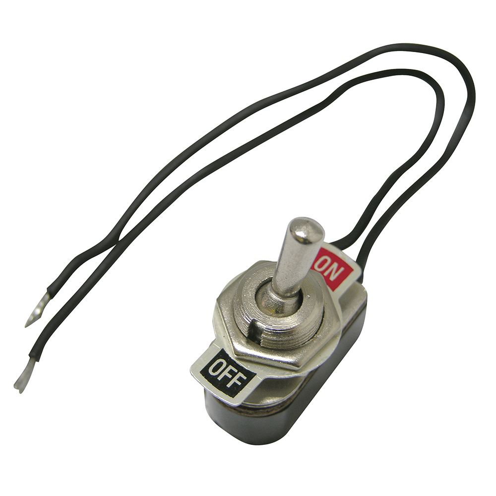 Apagador de palanca metal con cable de 14 cm, 6 A, Surtek