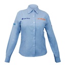 63102 / Camisa azul para dama, manga larga talla M, Truper