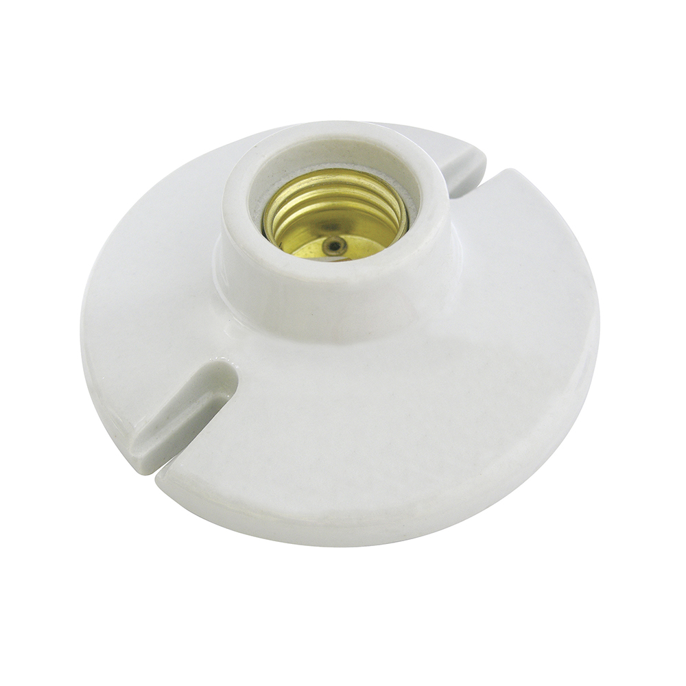Portalámpara redonda de porcelana para techo 3", Surtek