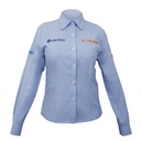 63104 / Camisa azul para dama, manga larga, talla EG, Truper