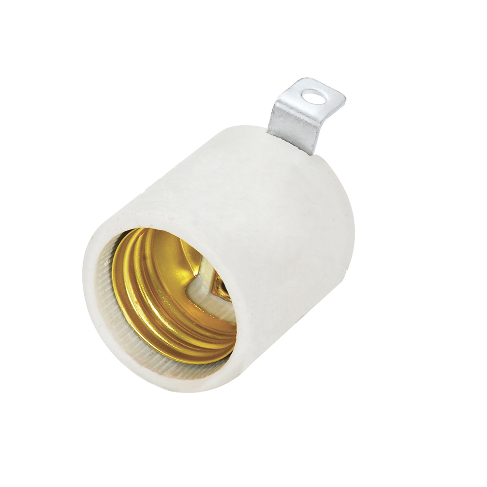 Portalámpara con soporte tipo escuadra de porcelana 4 cm, Surtek