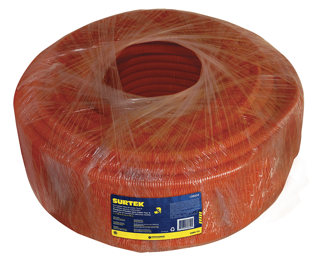 Manguera flexible para cable, reforzada 1/2" 100 m, Surtek