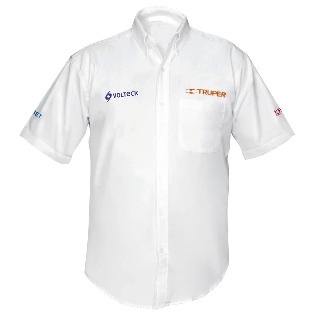 60381 / Camisa blanca para caballero, manga corta, talla EEG, Truper