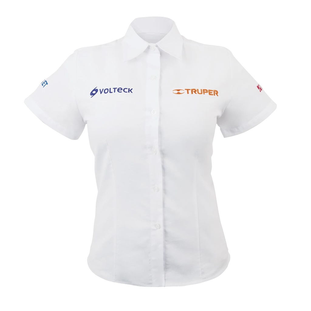 62103 / Camisa blanca para dama, manga corta talla G, Truper