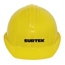 Casco de seguridad con ajuste de intervalos, color amarillo, Surtek