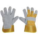 Guantes de carnaza y loneta reforzados unitalla, Surtek