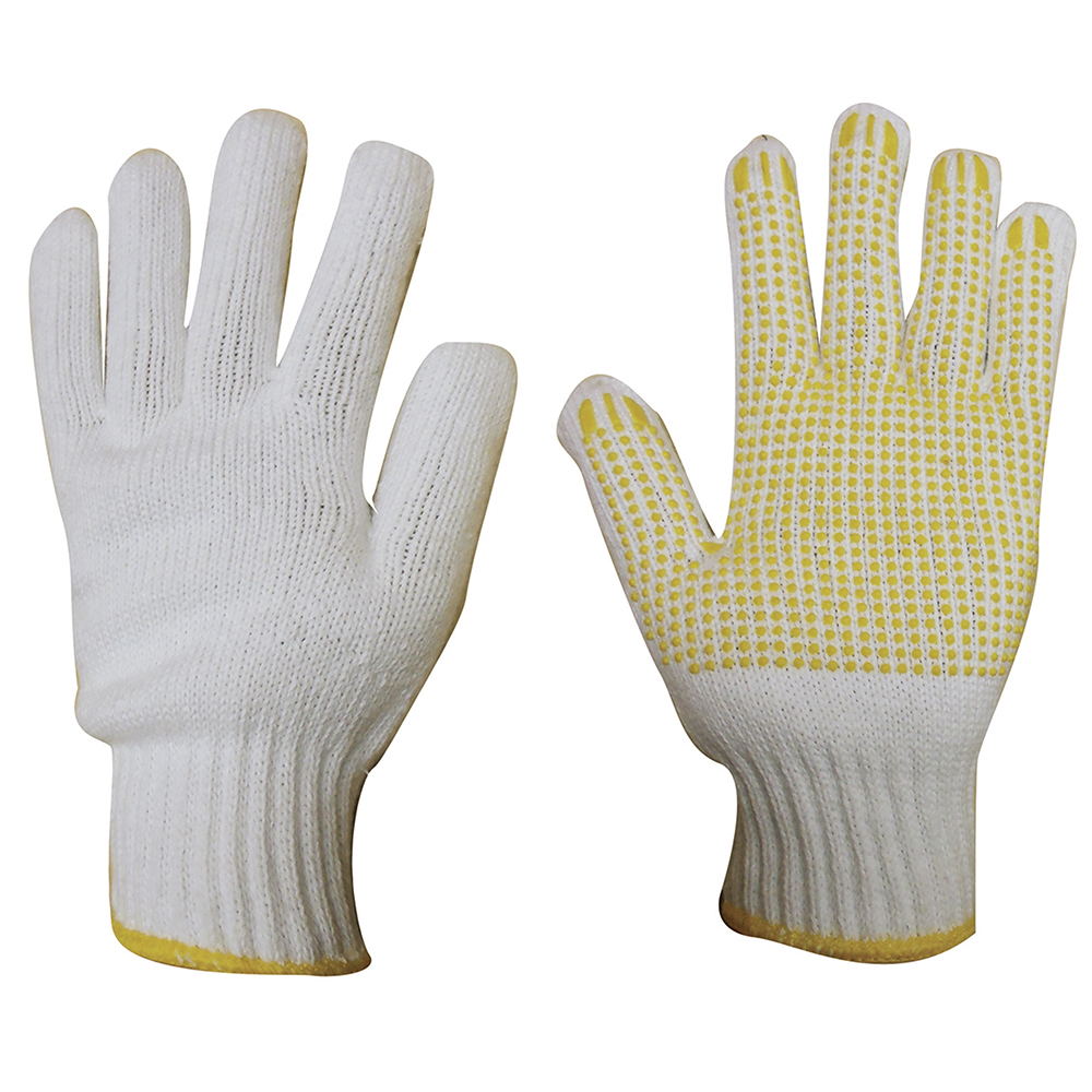 Guantes de algodón con puntos de PVC en palma talla mediana, Surtek