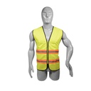 Chaleco de seguridad de alta visibilidad con cierre naranja unitalla, Surtek