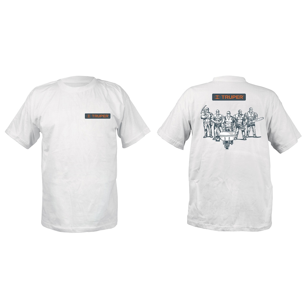 60005 / Playera blanca 100% algodón, hombre, Grande, Truper