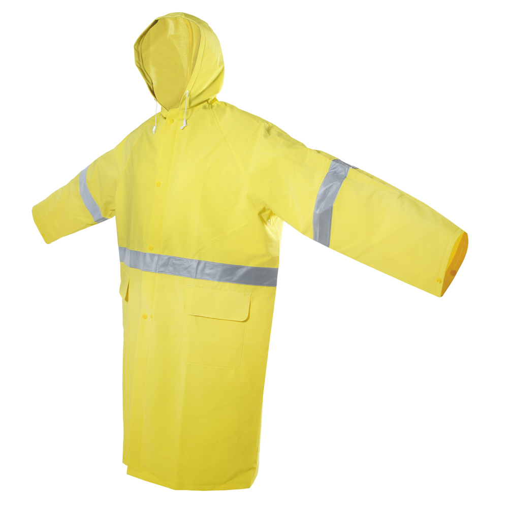 Gabardina impermeable con cintas reflejantes M, Surtek