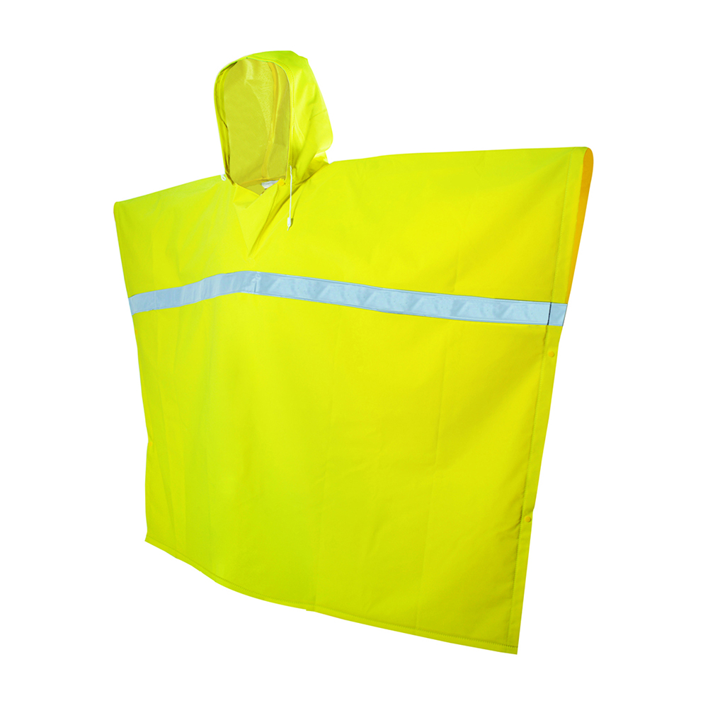 Poncho impermeable con cintas reflejantes unitalla, Surtek