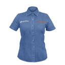 61105 / Camisa de mezclilla para dama, manga corta, talla EEG,Truper
