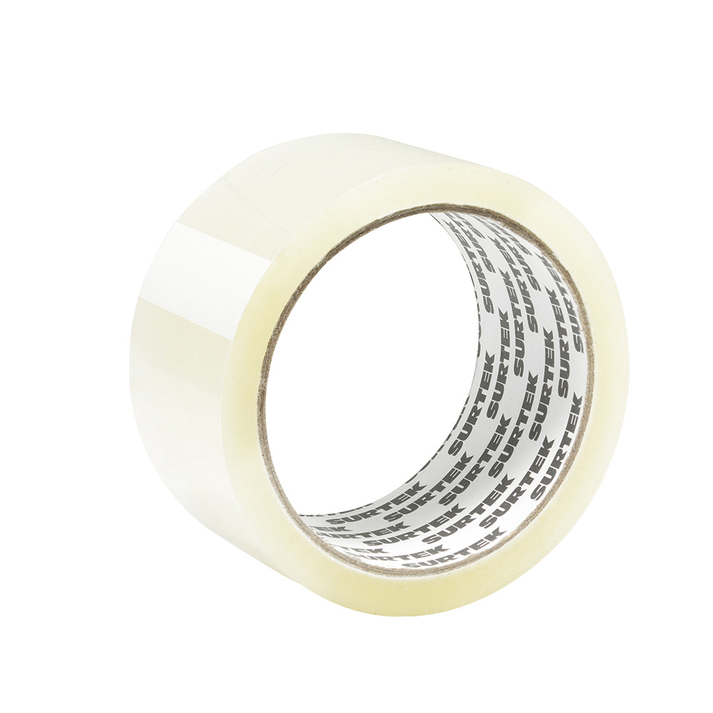 Cinta transparente hot melt para empacar 2" x 40 m, Surtek