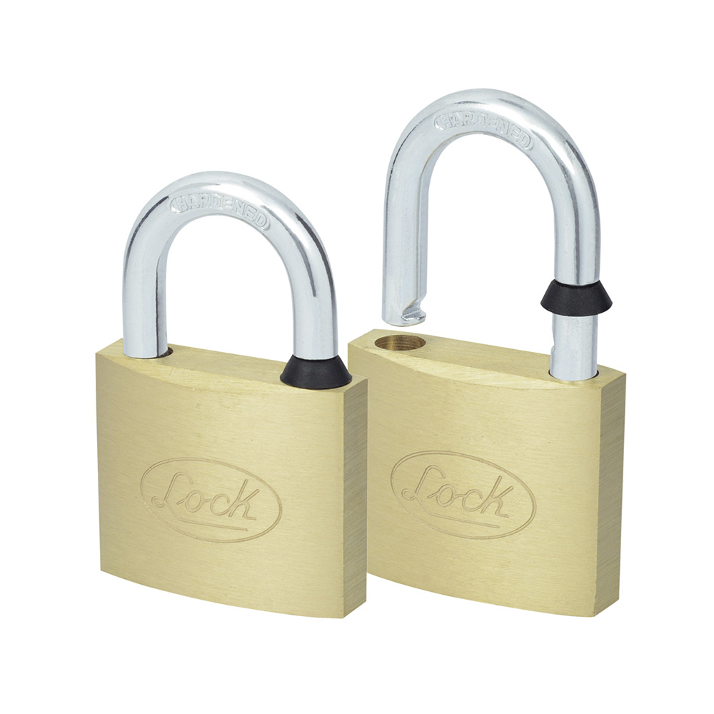 Juego de 2 candados de latón cortos 40 mm, llave estándar, Lock