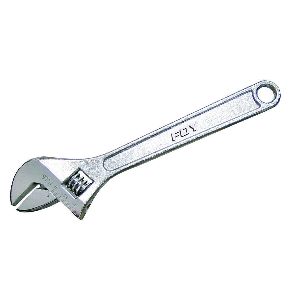 Llave ajustable cromada 10", Foy