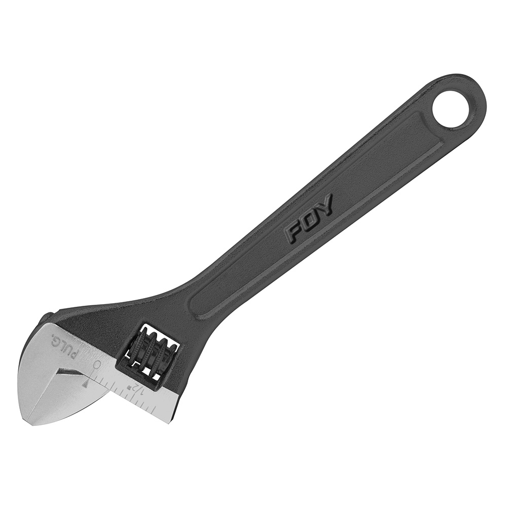 Llave ajustable pavonada 12", Foy