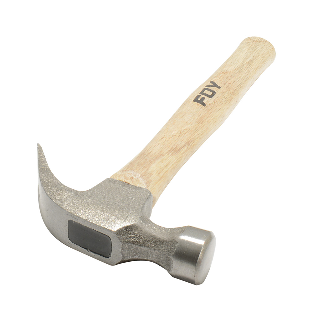 Martillo de uña curva con mango de madera de 13", 16 oz, Foy