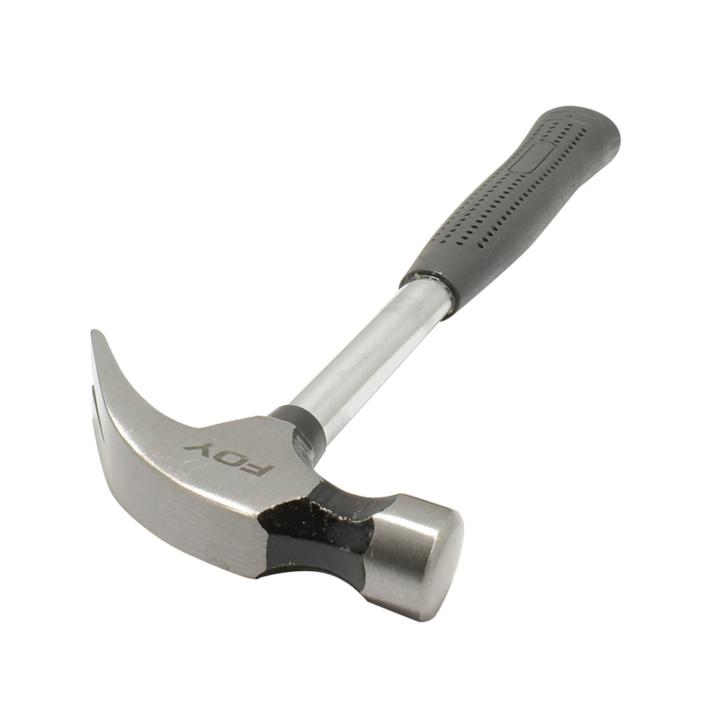 Martillo de uña curva con mango tubular con forro de neopreno de 13", 16 oz, Foy