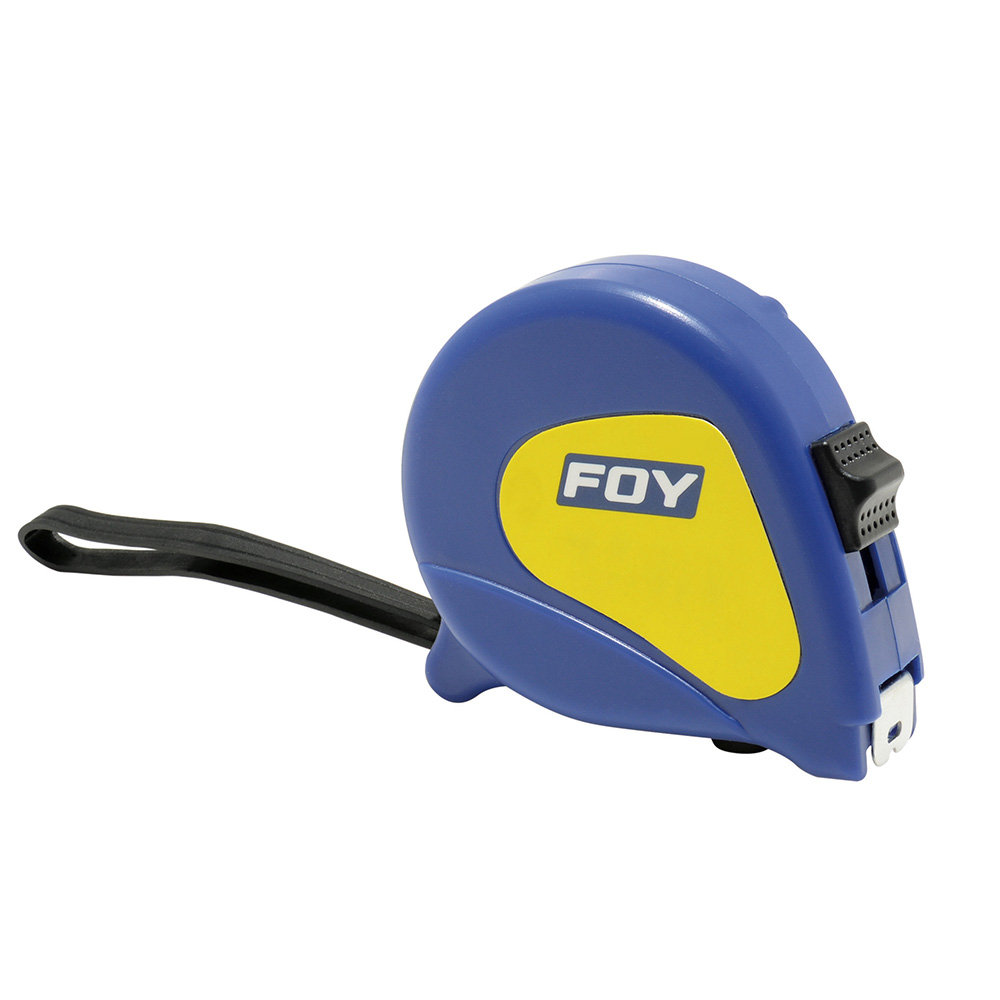 Flexómetro con carcasa de plástico azul 5 m x 3/4", Foy