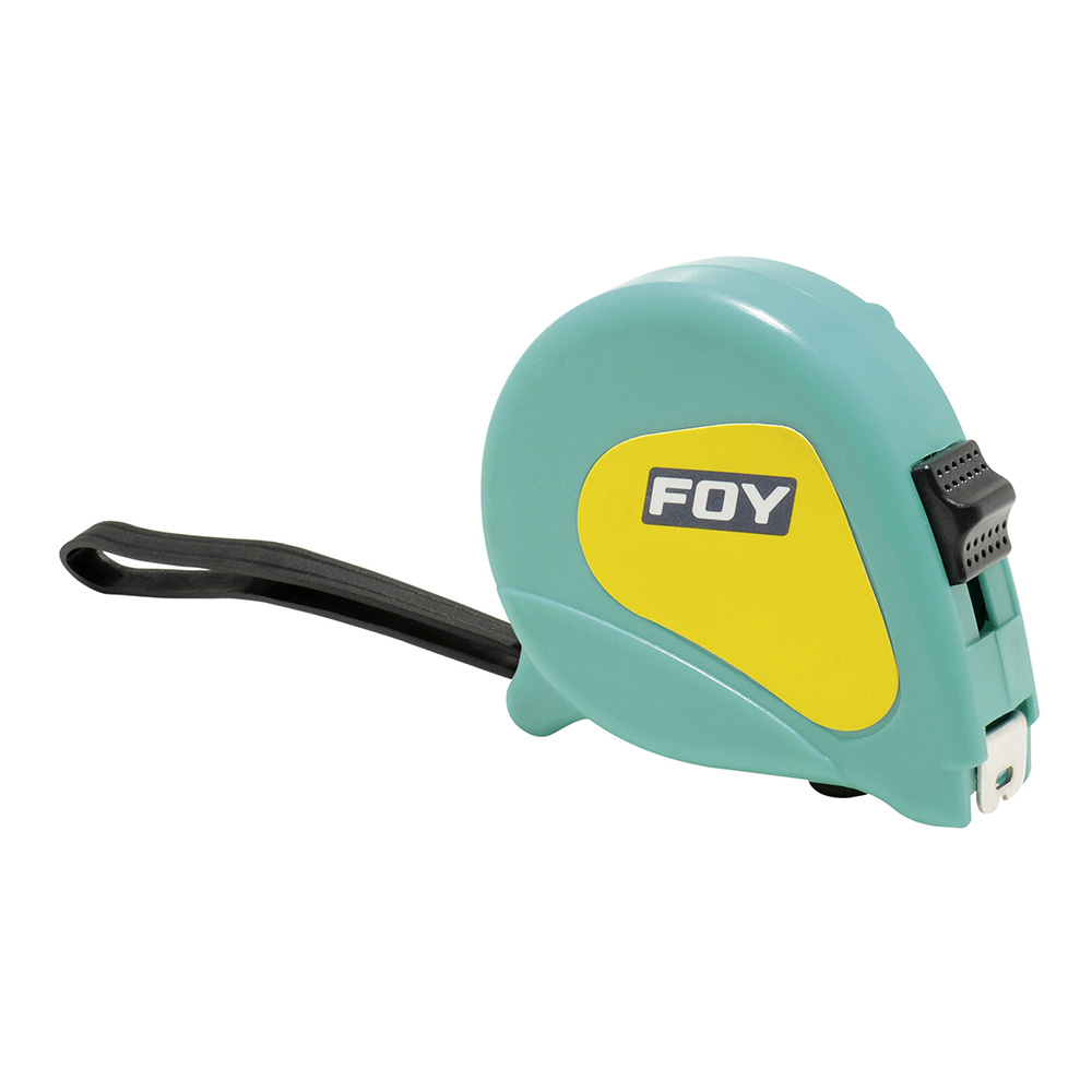 Flexómetro con carcasa de plástico turquesa 5 m x 3/4", Foy