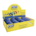 Flexómetros con carcasa de plástico azul en display 5 m x 3/4", 12 piezas, Foy
