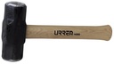 Marro octagonal cabeza maquinada con mango de hickory Americano de 12", 2 lb, Urrea