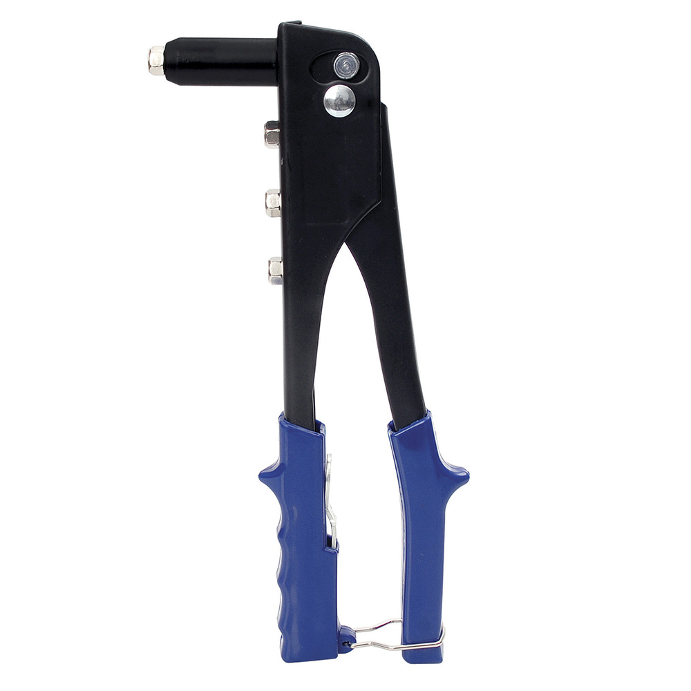 Remachadora manual de nariz larga con remaches, 10", Foy