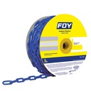 Cadena plástica calibre 6 mm de 25 m, color azul, Foy