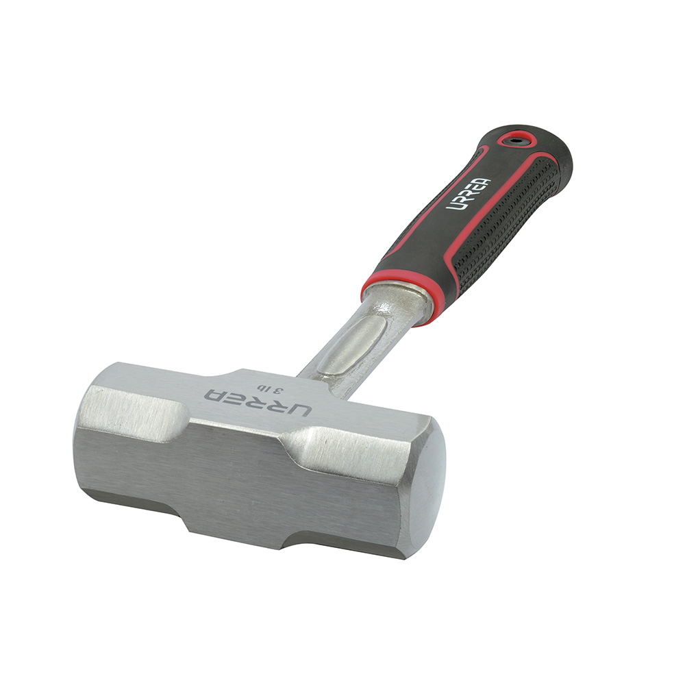 Marro octagonal forjado en una pieza con mango Rubber grip anti-vibración de 12-1/5", 3 lb, Urrea