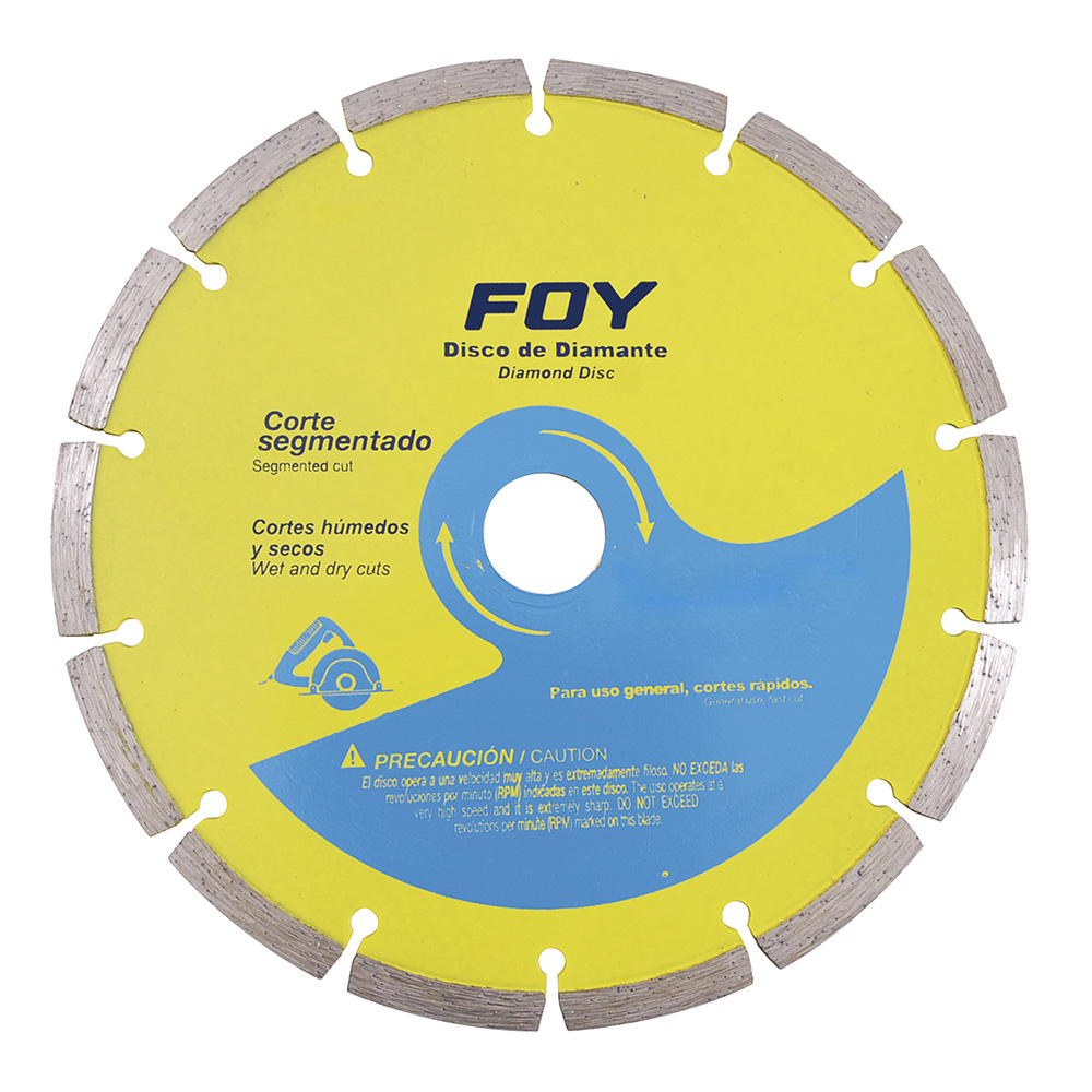 Disco de diamante segmentado, 4-1/2", Foy