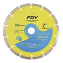 Disco de diamante segmentado, 7", Foy