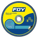 Disco abrasivo tipo 1 para metal  7" x 2 mm, Foy
