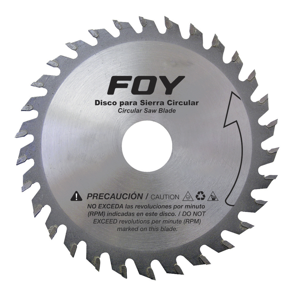 Disco para sierra circular para corte madera 60 dientes, 7-1/4", Foy