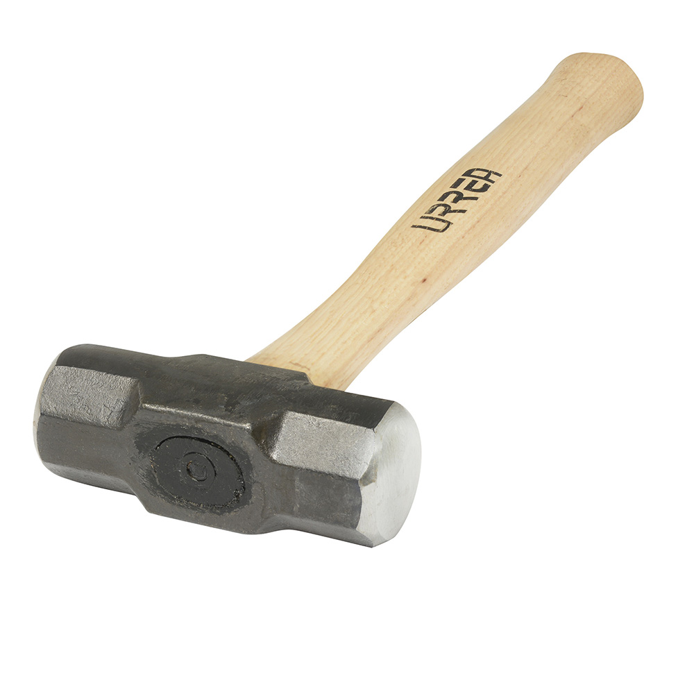 Marro octagonal cabeza maquinada con mango de hickory Americano de 16", 4 lb, Urrea