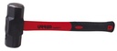 Marro octagonal cabeza maquinada con mango de fibra de vidrio de 15-1/4", 4 lb, Urrea