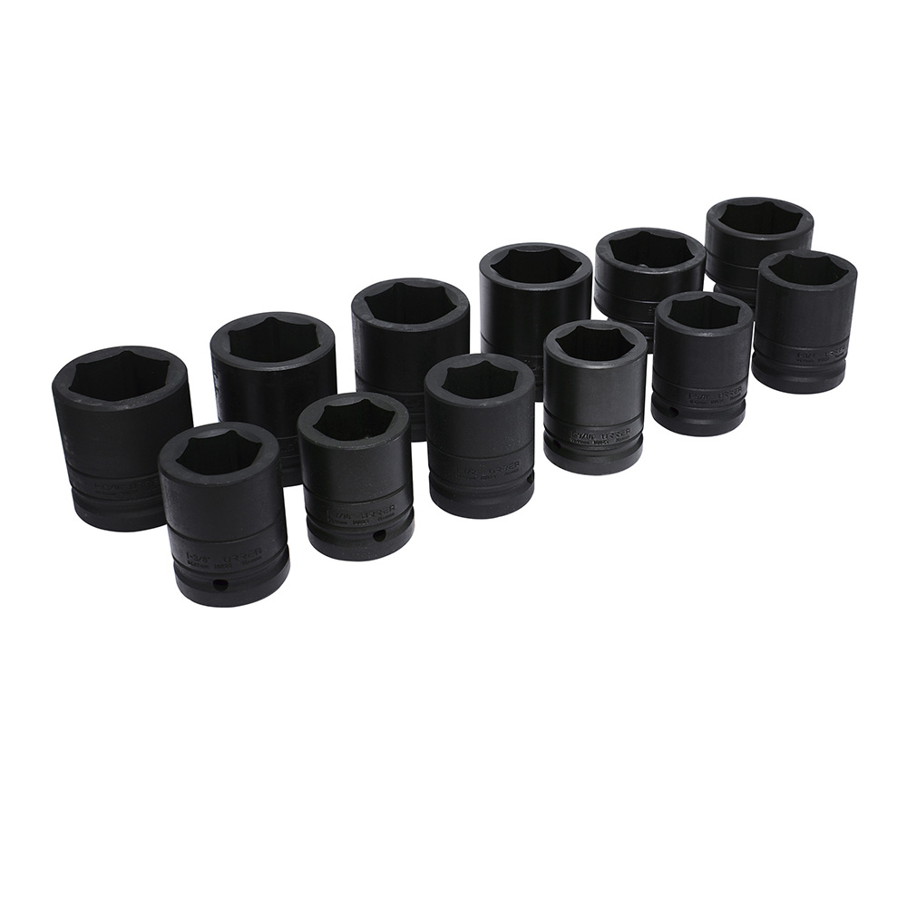 Juego de 12 dados de impacto en pulgadas cuadro de 1", 6 puntas, Urrea