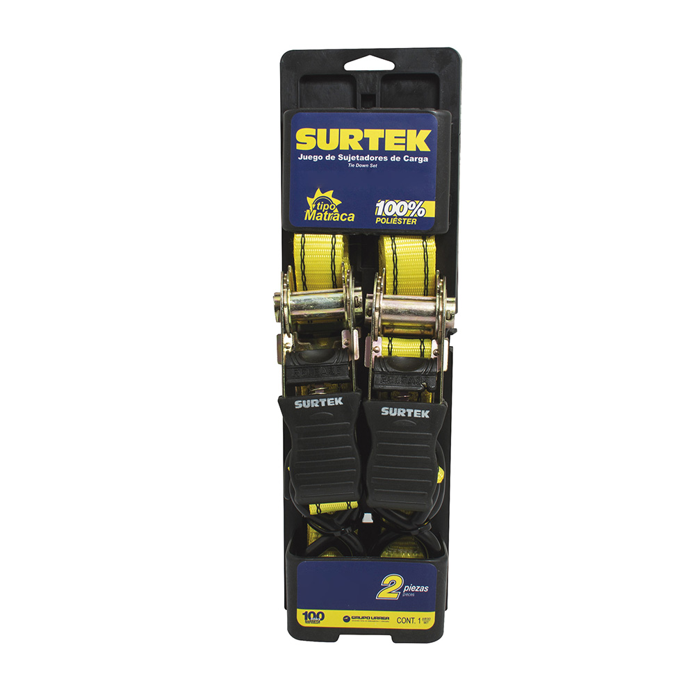 Juego de sujetadores tipo matraca, 2 piezas, Surtek
