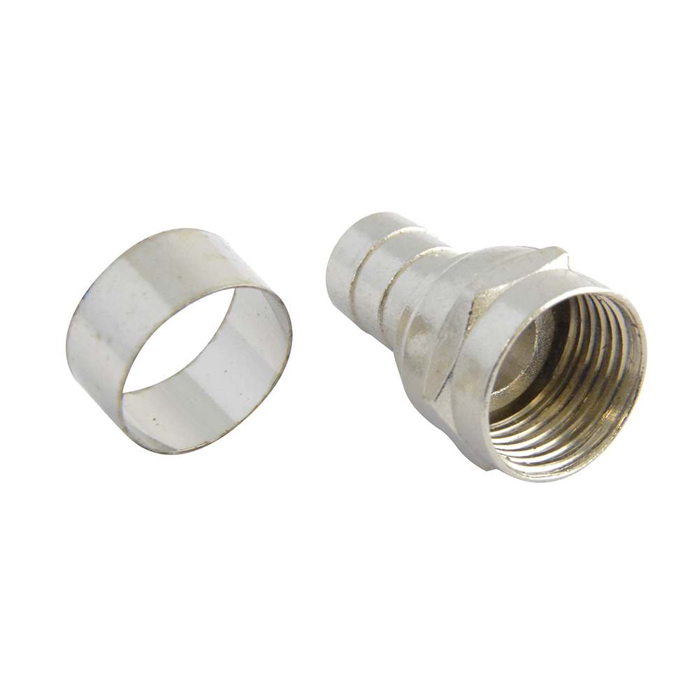Conector para cable coaxial RG6 tipo campana, 4 piezas, Surtek